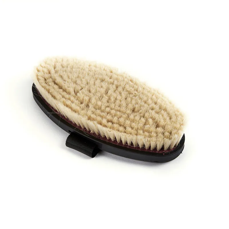 Shires EZI-GROOM Goats Hair Body Brush in Burgundy-1